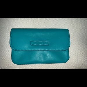 Turquoise faux leather Vera Bradley wallet